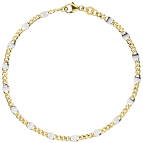 2mm Stegpanzerarmband Armkette Armband 333 Gold Gelbgold 19cm Goldarmband