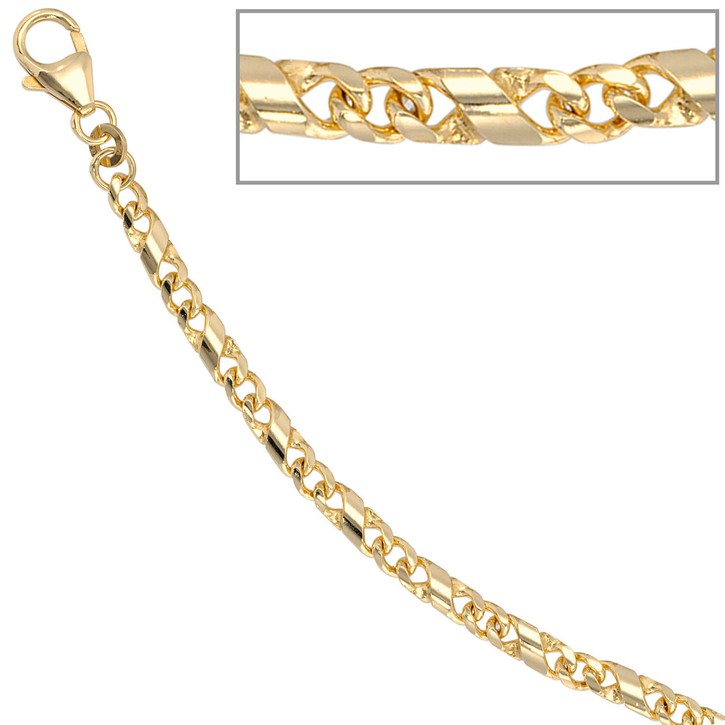 3,9mm Armband 333 Gold massiv 19cm