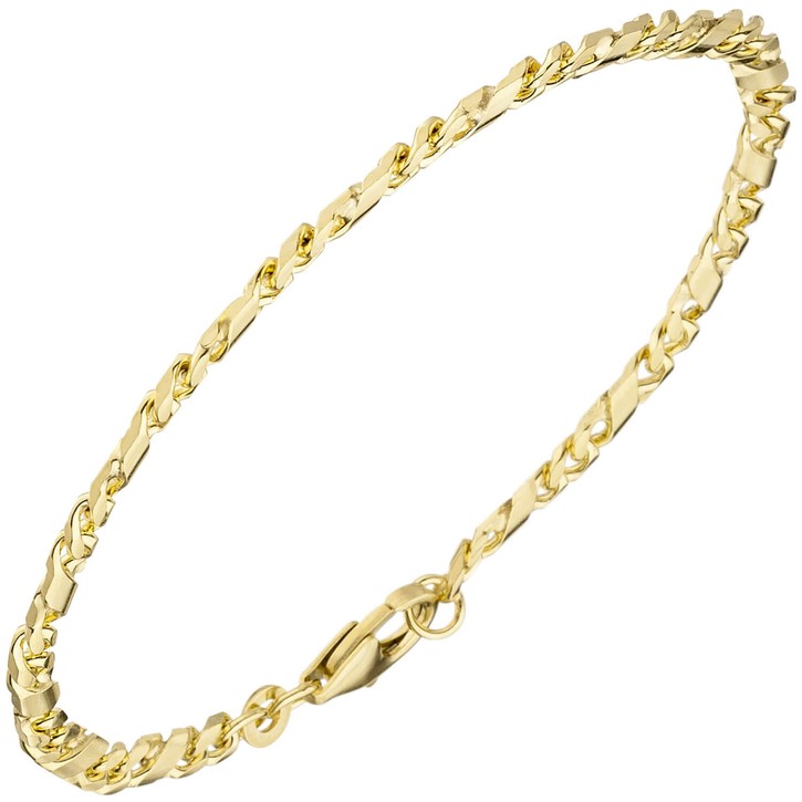 3,9mm Armband 333 Gold massiv 19cm