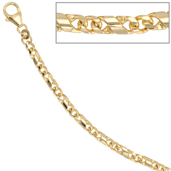 3,9mm Armband 333 Gold massiv 19cm