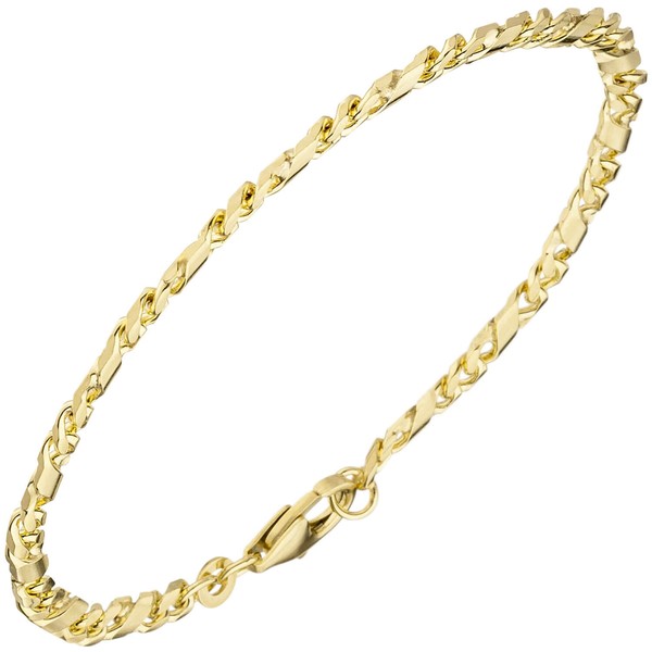 3,9mm Armband 333 Gold massiv 19cm
