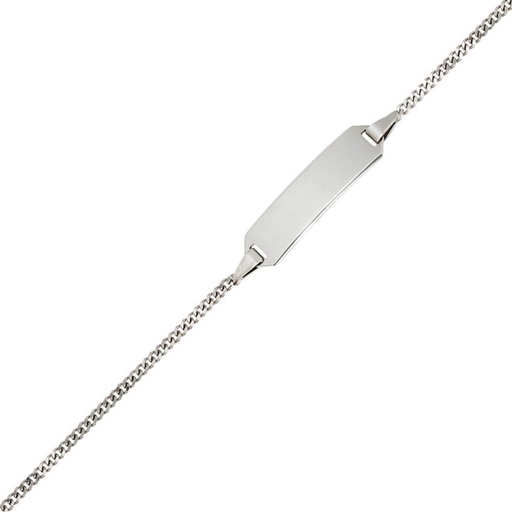 Schildband 585 Weißgold Kinder 14cm