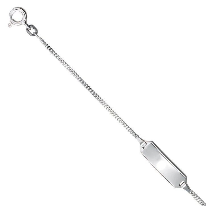 Schildband 585 Weißgold Kinder 14cm