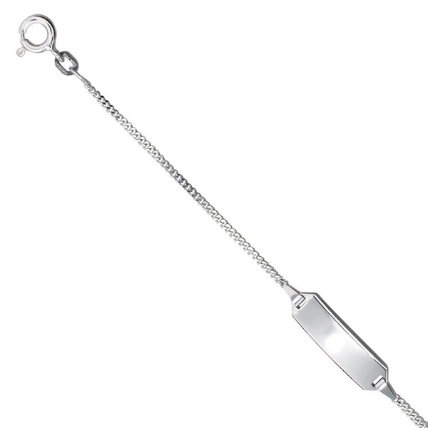 Schildband 585 Weißgold Kinder 14cm