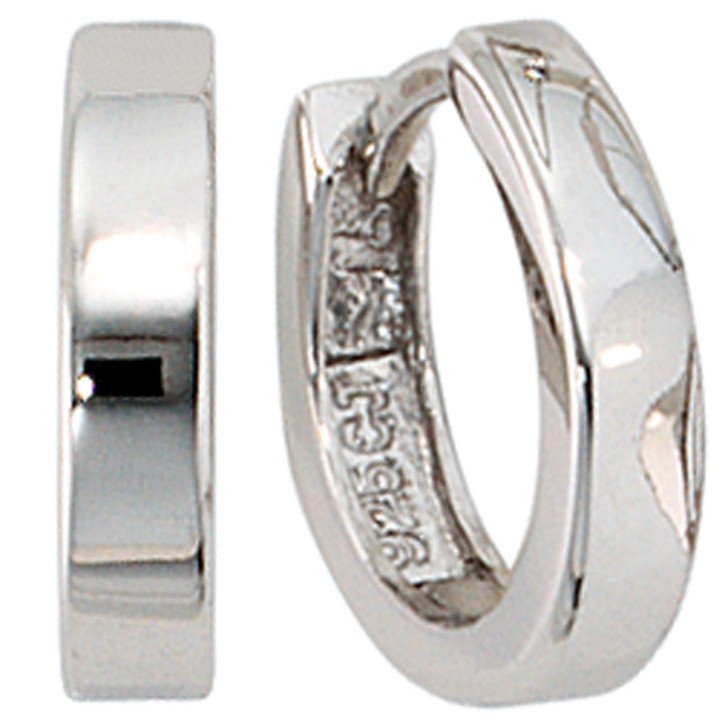 Creolen 11,6mm 925 Silber rhodiniert