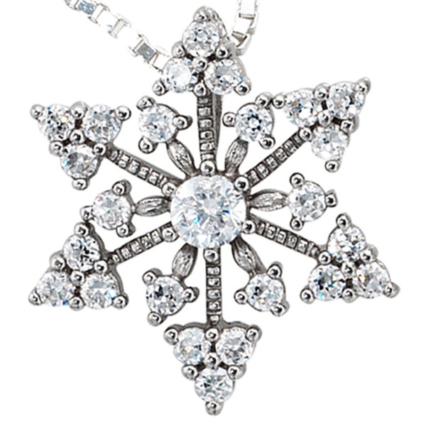 Anhänger Schneeflocke mit Zirkonia 925 Silber