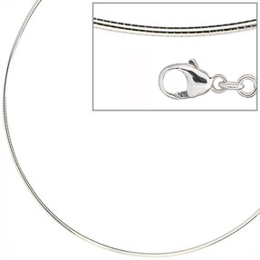 1,2mm Halsreif Reif Omegakette Kette Collier 925 Silber rund rhodiniert 42cm 1,2mm Halsreif Reif Omegakette Kette Collier 925 Silber rund rhodiniert 42cm