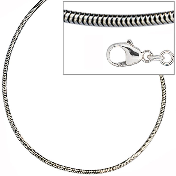 1,6mm Schlangenkette 925 Silber rund 50cm