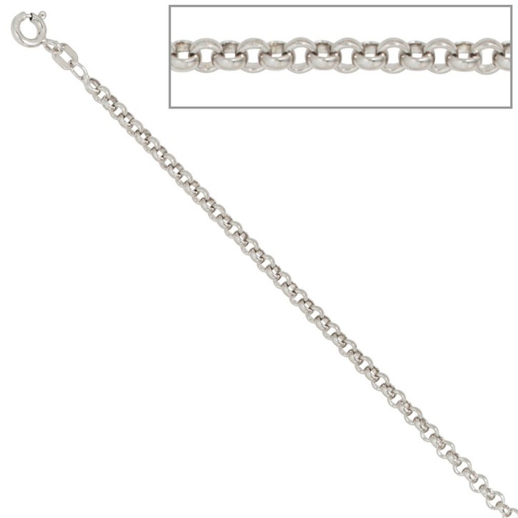 2,5mm Erbskette 925 Silber 70cm