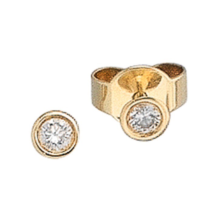 Ohrstecker Solitär Diamant 585 Gold Damen