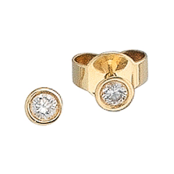 Ohrstecker Solitär Diamant 585 Gold Damen