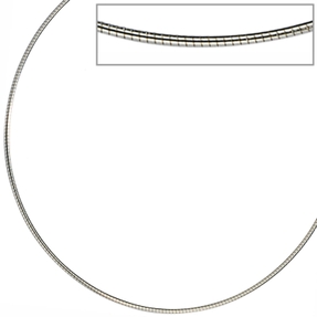 1mm Halsreif Halskette Kette Collier aus Edelstahl Damen 42cm