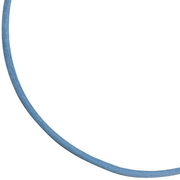 2,8mm Seidenband hellblau Karabiner 925 42cm