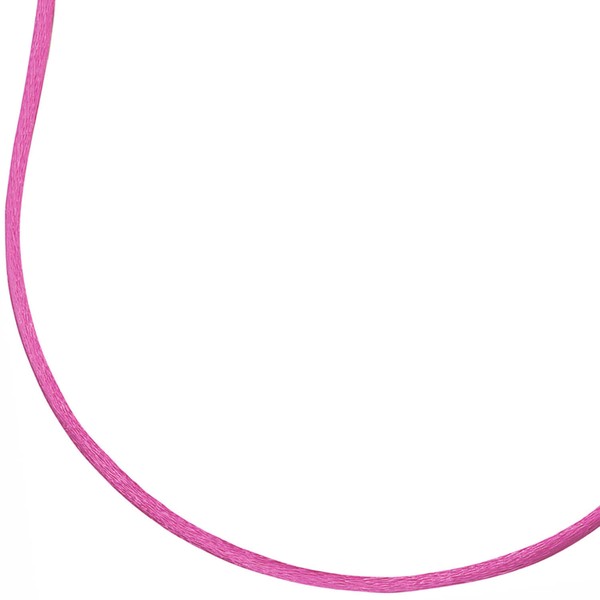 2,8mm Seidenband pink Karabiner 925 42cm