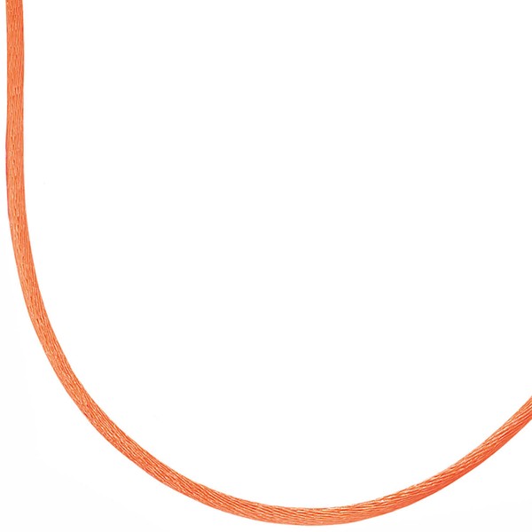 2,8mm Seidencollier orange Karabiner 925 42cm