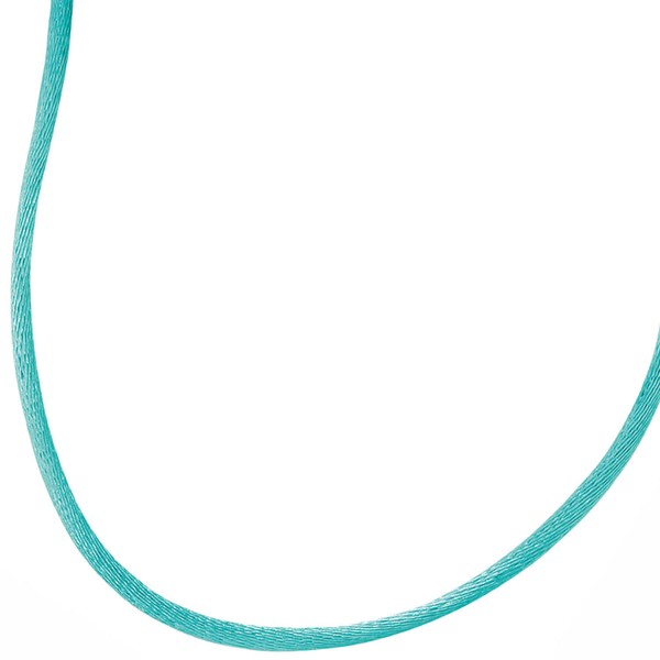 2,8mm Seidenband türkis Karabiner 925 42cm