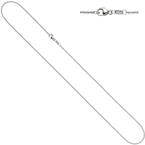 1,5mm Ankerkette Kette Halskette aus 950 Platin für Damen 45cm Platinkette