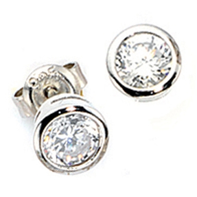 Solitär Ohrstecker Stecker Ohrschmuck mit Zirkonia 925 Silber Damen