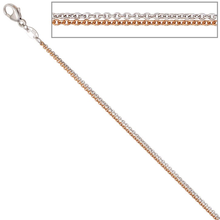 2mm Ankerkette 2-reihig 585 Gold Damen 42cm
