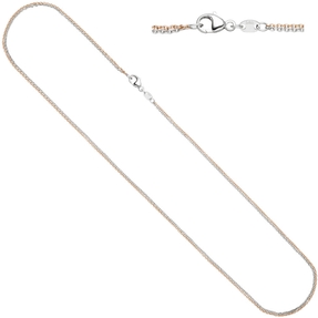2mm Rundankerkette Kette Collier 2-reihig 585 Gold bicolor Damen 42cm 2mm Rundankerkette Kette Collier 2-reihig 585 Gold bicolor Damen 42cm