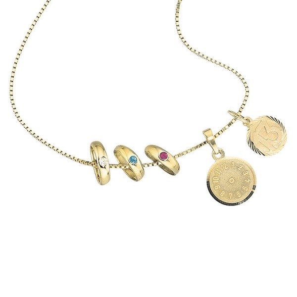 Anhänger Taufuhr ohne Zeiger 333 Gold Kinder