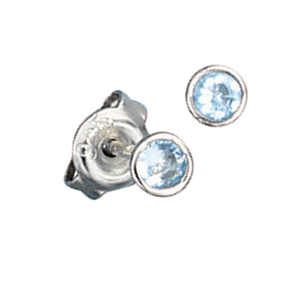 4mm Ohrstecker Stecker Ohrschmuck Kristall aqua blau rund 925 Silber Damen 4mm Ohrstecker Stecker Ohrschmuck Kristall aqua blau rund 925 Silber Damen