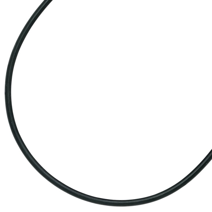 3,0mm Kette Kautschuk schwarz 925 Silber 45cm