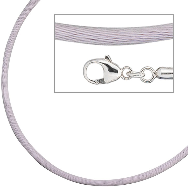 2,8mm Collier flieder Karabiner 925 Silber 42cm