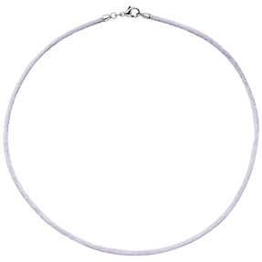 2,8mm Seidencollier Collier flieder Karabiner 925 Silber Damen 42cm 2,8mm Seidencollier Collier flieder Karabiner 925 Silber Damen 42cm