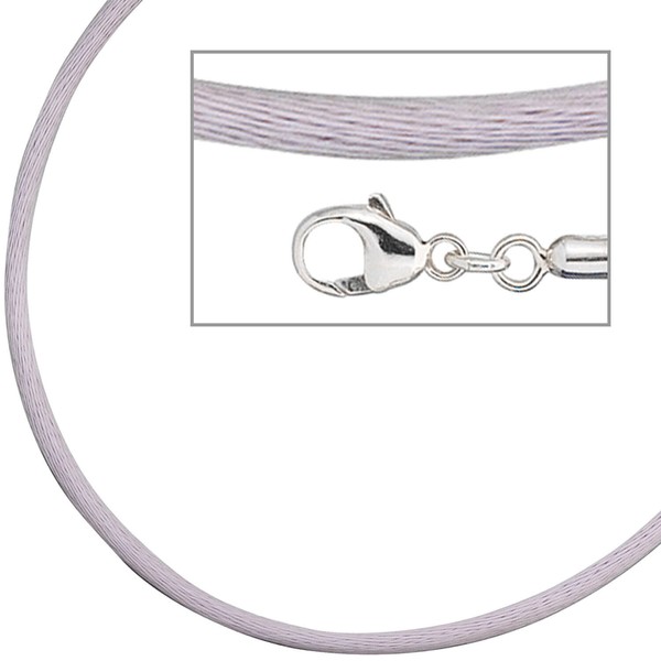 2,8mm Collier flieder Karabiner 925 Silber 42cm