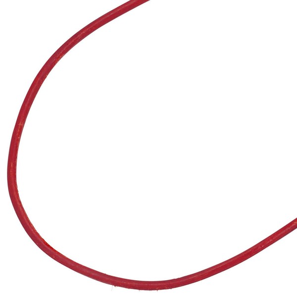 2mm Ledercollier rot 925 Silber 42cm