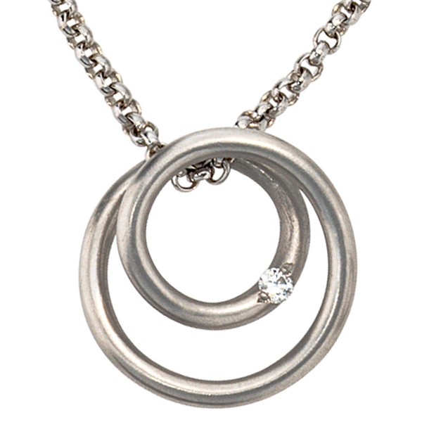 Anhänger runde Spirale Brillant 950 Platin