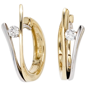 Creole Creolen mit Diamanten Brillanten 585 Gold Gelbgold Weißgold Creole Creolen mit Diamanten Brillanten 585 Gold Gelbgold Weißgold
