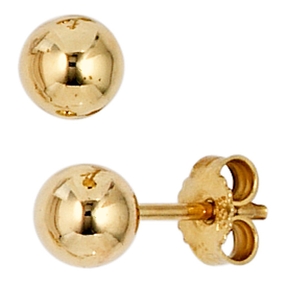 Ohrstecker Kugel 5mm 333 Gold Gelbgold Ohrschmuck Ohrringe glänzend schlicht Ohrstecker Kugel 5mm 333 Gold Gelbgold Ohrschmuck Ohrringe glänzend schlicht