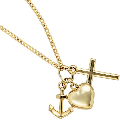 Anhänger Glaube Liebe Hoffnung 333 Gelbgold