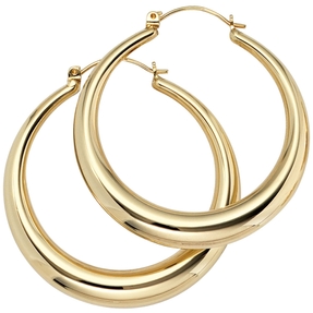 35mm Creolen Creole Ohrringe Ohrschmuck aus 333 Gold Gelbgold