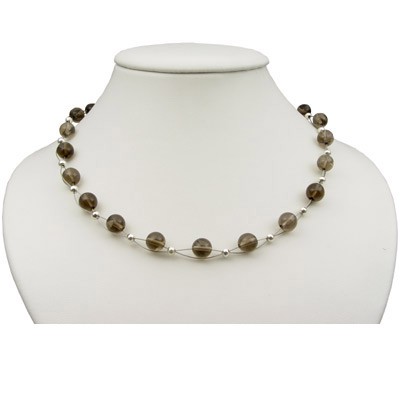 Damen Kette aus Rauchquarz