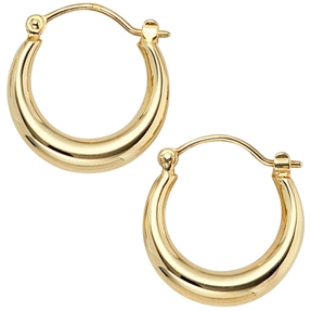15,3mm Creolen Creole Ohrringe gewölbt 333 Gold Gelbgold Ohrschmuck