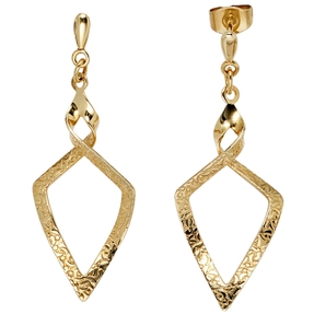 Ohrringe Ohrhänger Hängerstecker Spitzenform 375 Gold Gelbgold Ohrringe Ohrhänger Hängerstecker Spitzenform 375 Gold Gelbgold