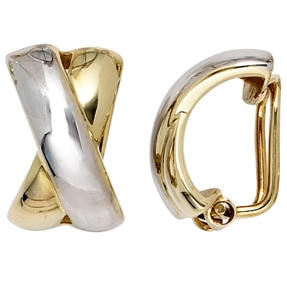 Ohrclips Clips Ohrringe Ohrschmuck X Form 333 Gold Gelbgold Damen Ohrclips Clips Ohrringe Ohrschmuck X Form 333 Gold Gelbgold Damen