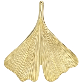 Anhänger Ginko Ginkoblatt 33,7x36,8mm aus 375 Gold Gelbgold Kettenanhänger