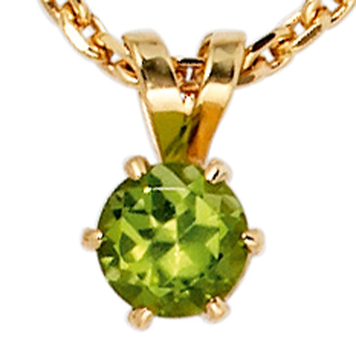 Anhänger mit Peridot und 585 Gold Gelbgold