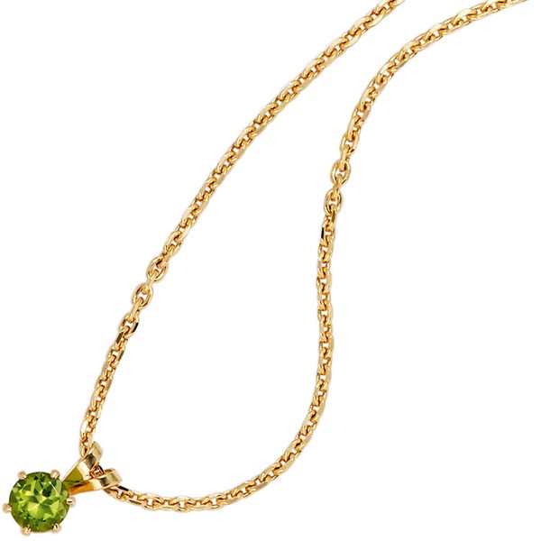 Anhänger mit Peridot und 585 Gold Gelbgold