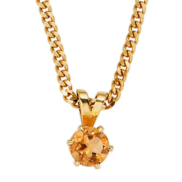 Anhänger Citrin und 585 Gelbgold