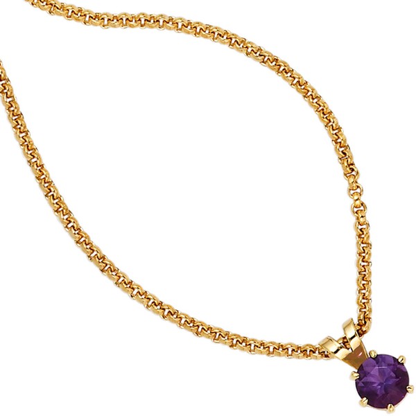 Anhänger Amethyst und 585 Gelbgold