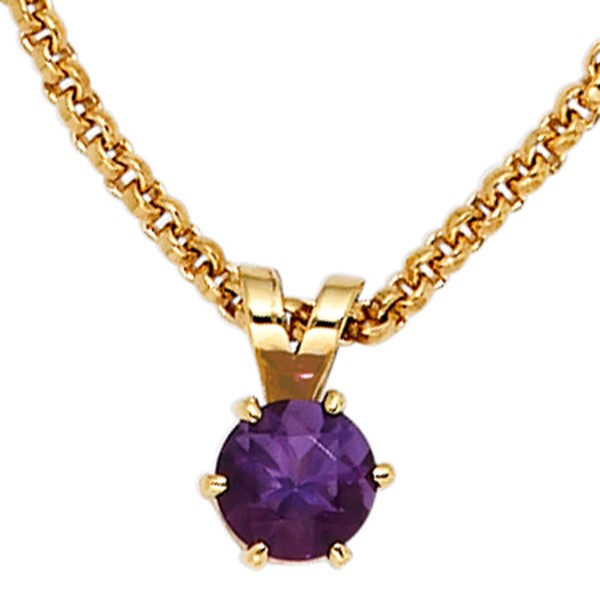Anhänger Amethyst und 585 Gelbgold