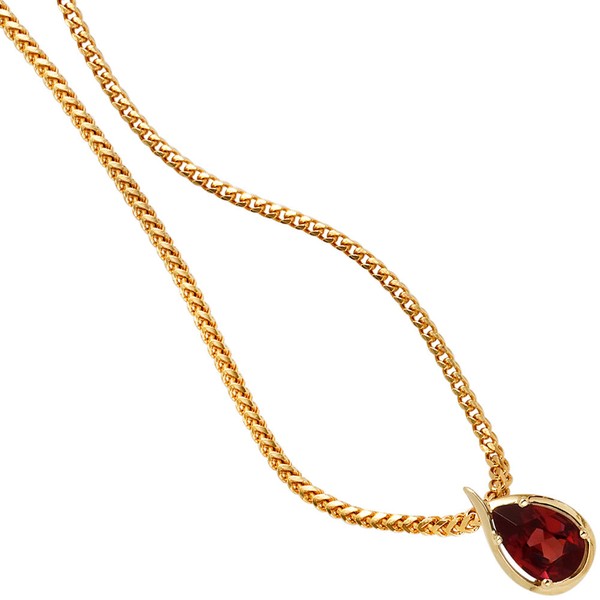 Anhänger mit Granat,585 Gelbgold