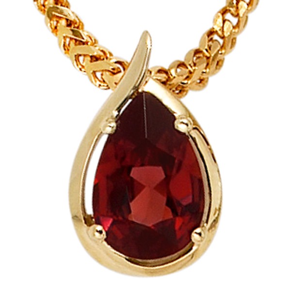 Anhänger mit Granat,585 Gelbgold