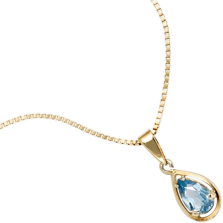Anhänger mit Spinell Tropfen 333 Gelbgold