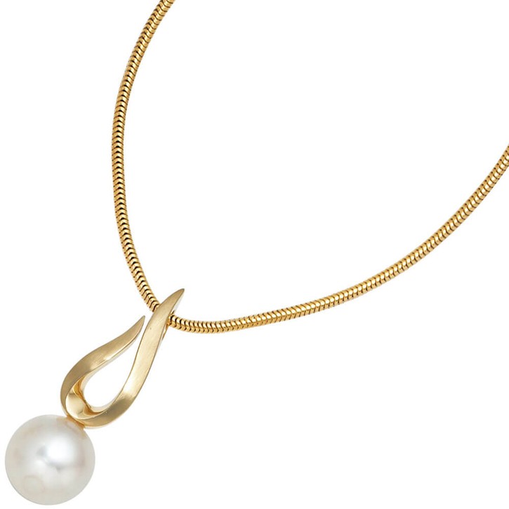 Anhänger mit Süßwasser Perle 585 Gold Gelbgold
